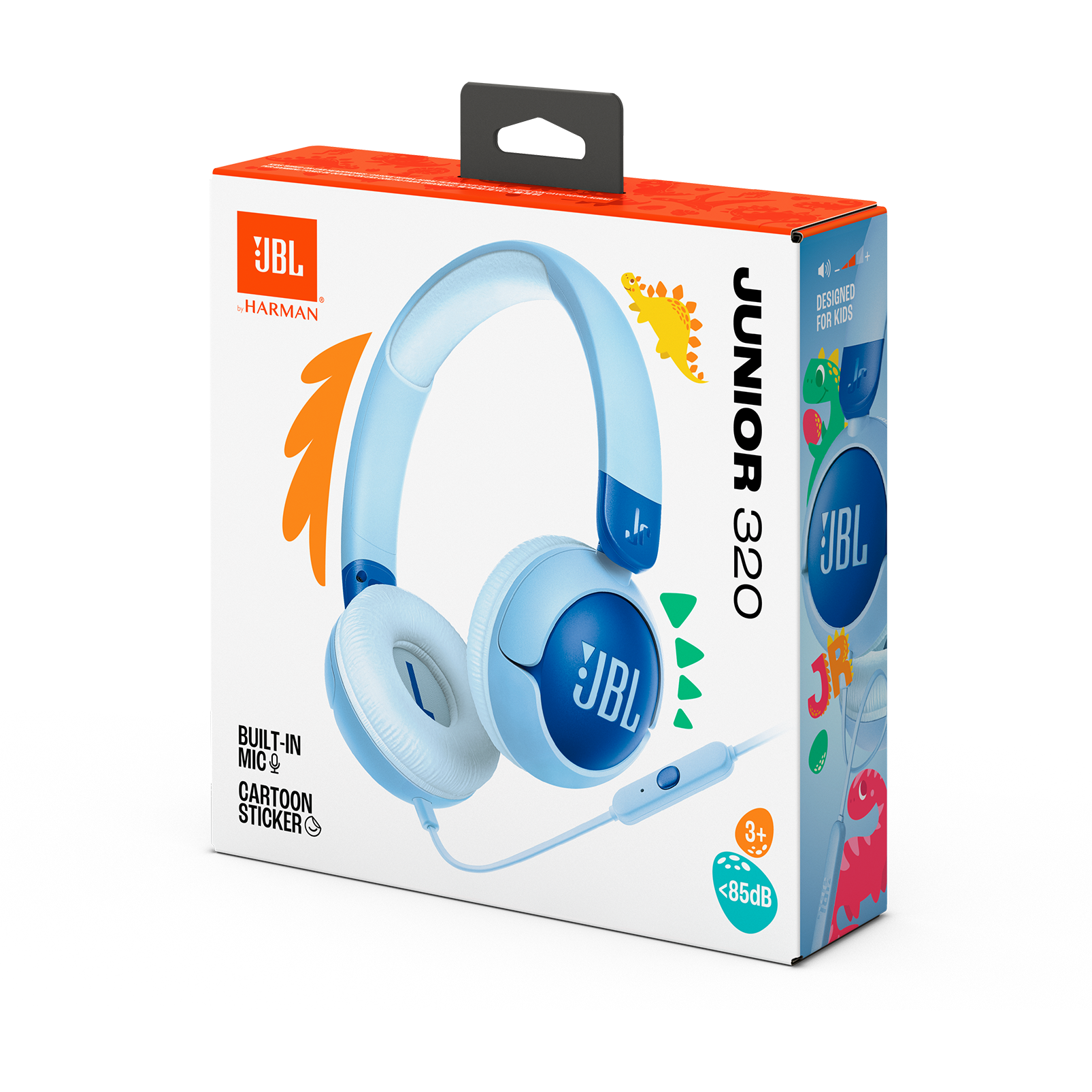JBL Junior 320 - Blue - Wired on-ear kids headphones - Detailshot 15